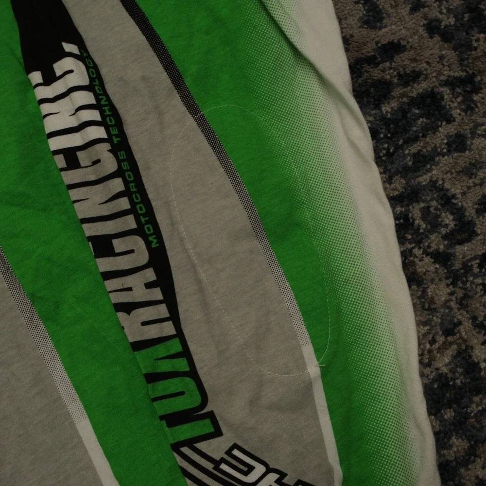 vintage 90s Fox Racing Longsleeve Jersey 100% Cotton Shirt L Logo Y2K 2000s